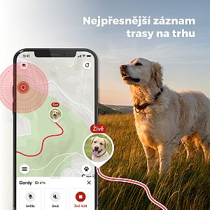 DOG GPS mini tracker vyniká nejpřesnějším záznamem trasy díky nejnovější technologii