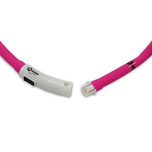 Růžový svítící obojek pro psy