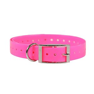 Růžový plastový obojek k GPS trackeru