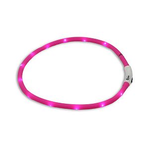 Růžový svítící obojek pro psy