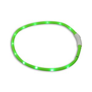 Zelený svítící obojek pro psy