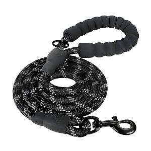 Černé reflexní vodítko pro psy