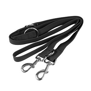 Černé PVC přepínací vodítko pro psy
